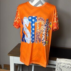 Houston Astros sequin screen print tshirt NWOT